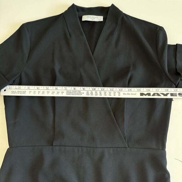 M.M.‎ Lafleur Dress Short Sleeve Cross Wrap Front Black Size 10 - Picture 12 of 13
